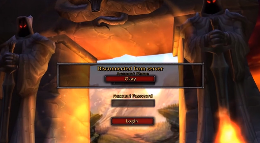 WoW disconnected from server