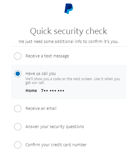 paypal phone number verification not working