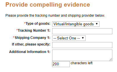 paypal virtual intangible goods tracking number