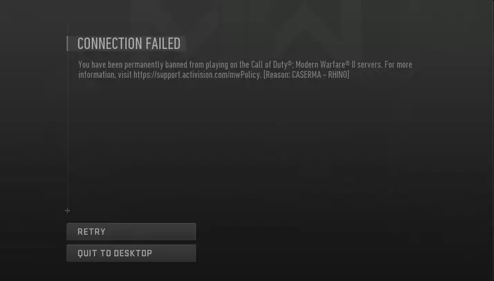 Banned from CoD MW and Warzone