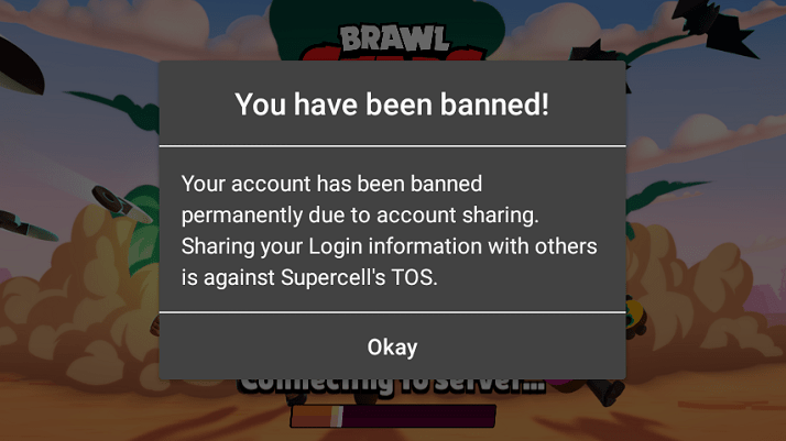 Banned in Brawl Stars for account sharing
