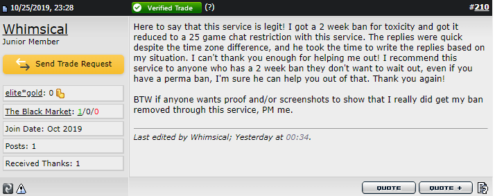LoL 2 weeks suspension changed to 25 chat restriction