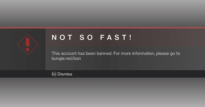 Destiny 2 Banned Account