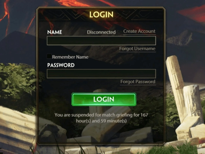 Account Banned from Smite