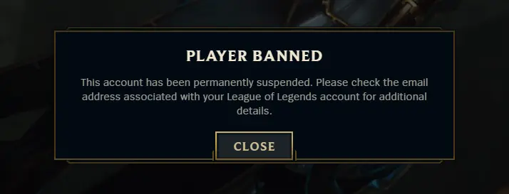 League of Legends Account Suspended or Banned for No Reason