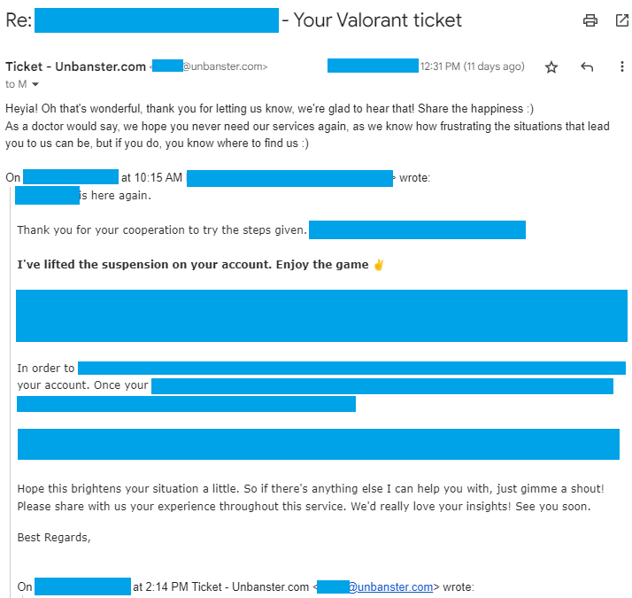 Overturned Valorant Account Ban