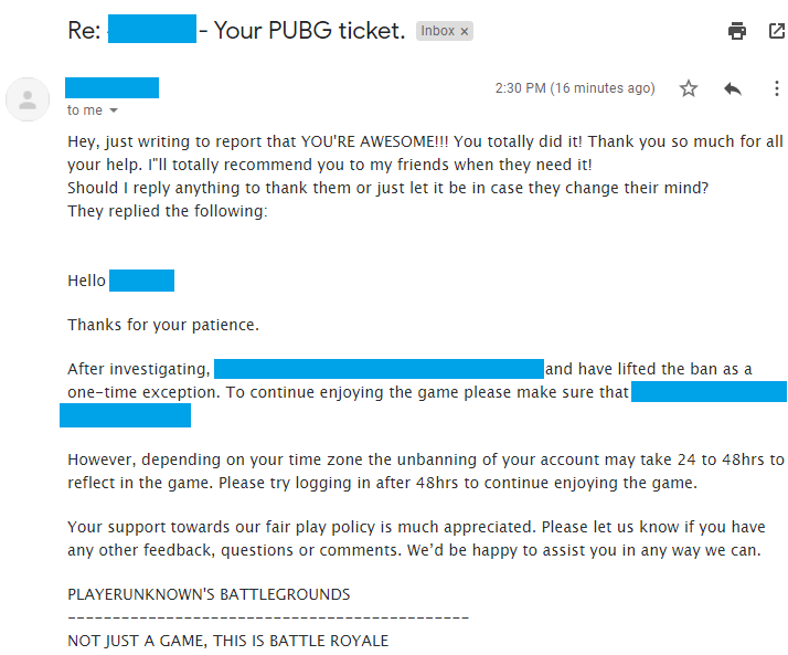 PUBG Ban Removed