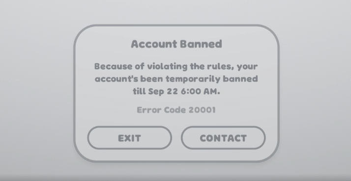 Party Animals Banned Account